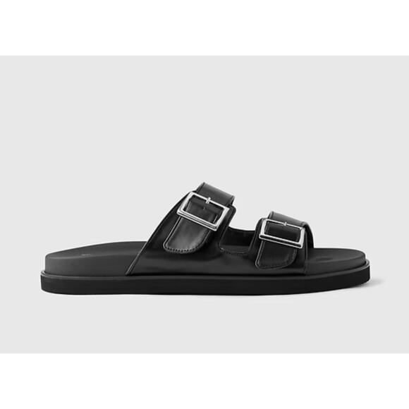 Gap Men - Vegan Leather Double-Strap Sandals/ 9 / black /NWOT